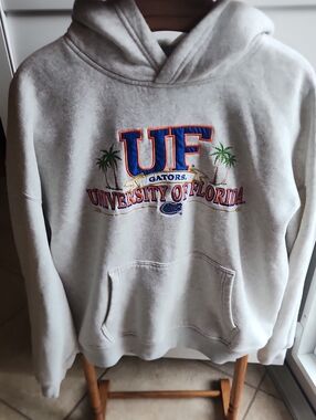 Hollister Hoodie - UF University of Florida Gators Gray Embroidered  Sz L